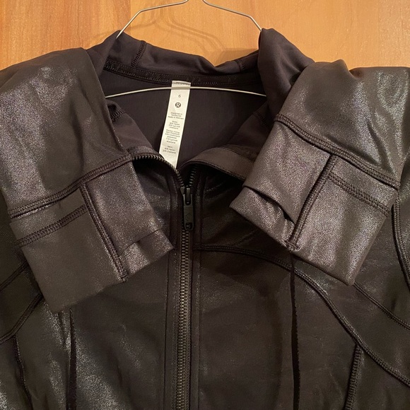 Lululemon Hooded Define Jacket Shine [Sz 6] | Radiate Foil Print Black - Picture 7 of 13